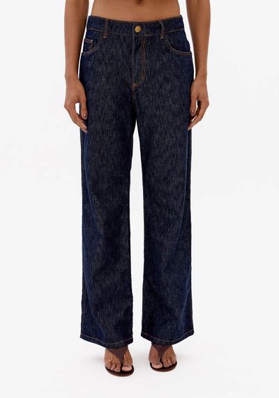 Calça Jeans Reta Cintura Média