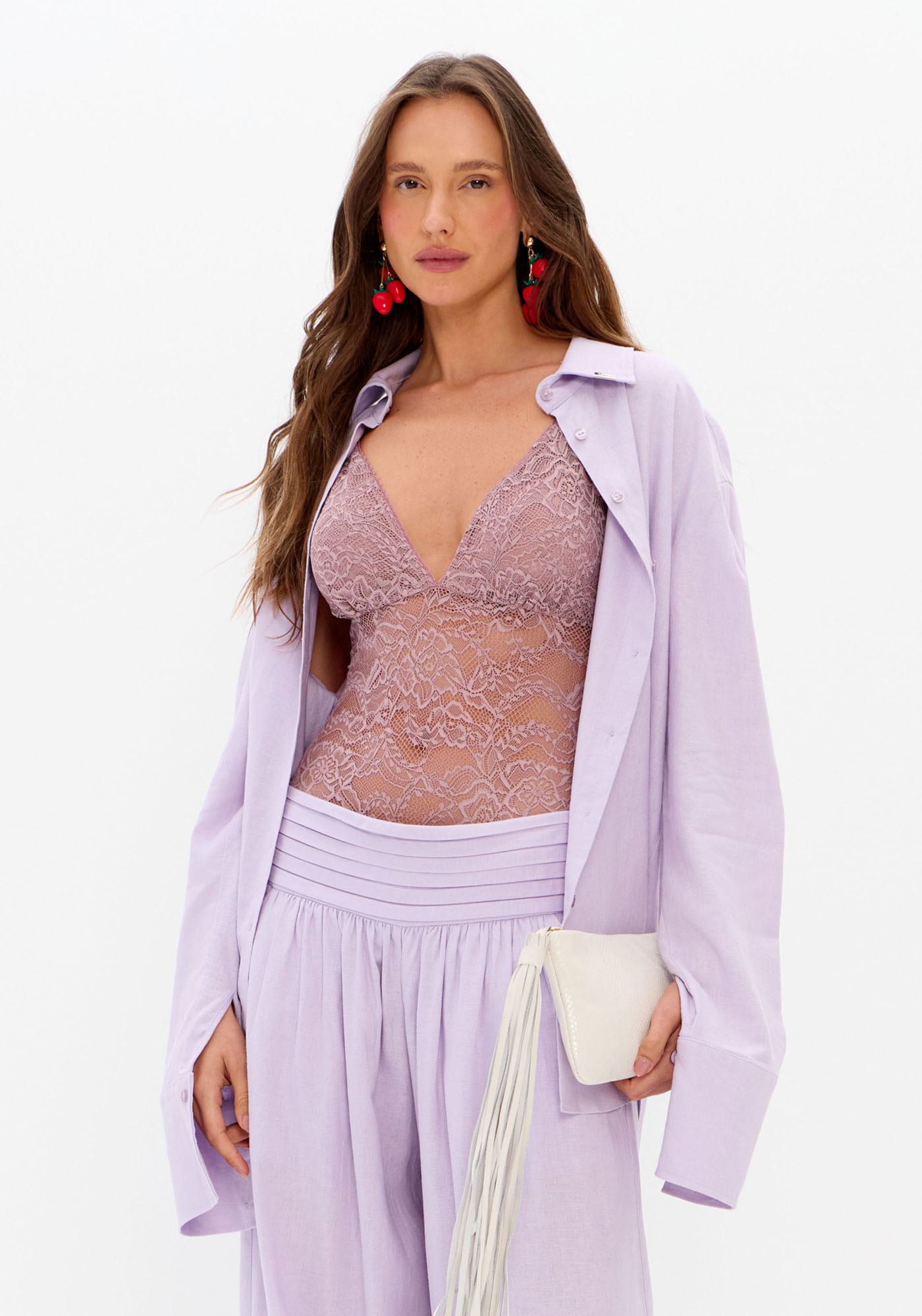 Body De Alça Com Renda