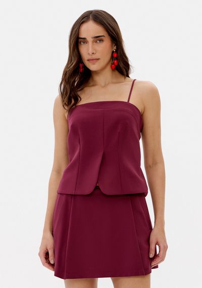 Blusa De Alças Decote Costas