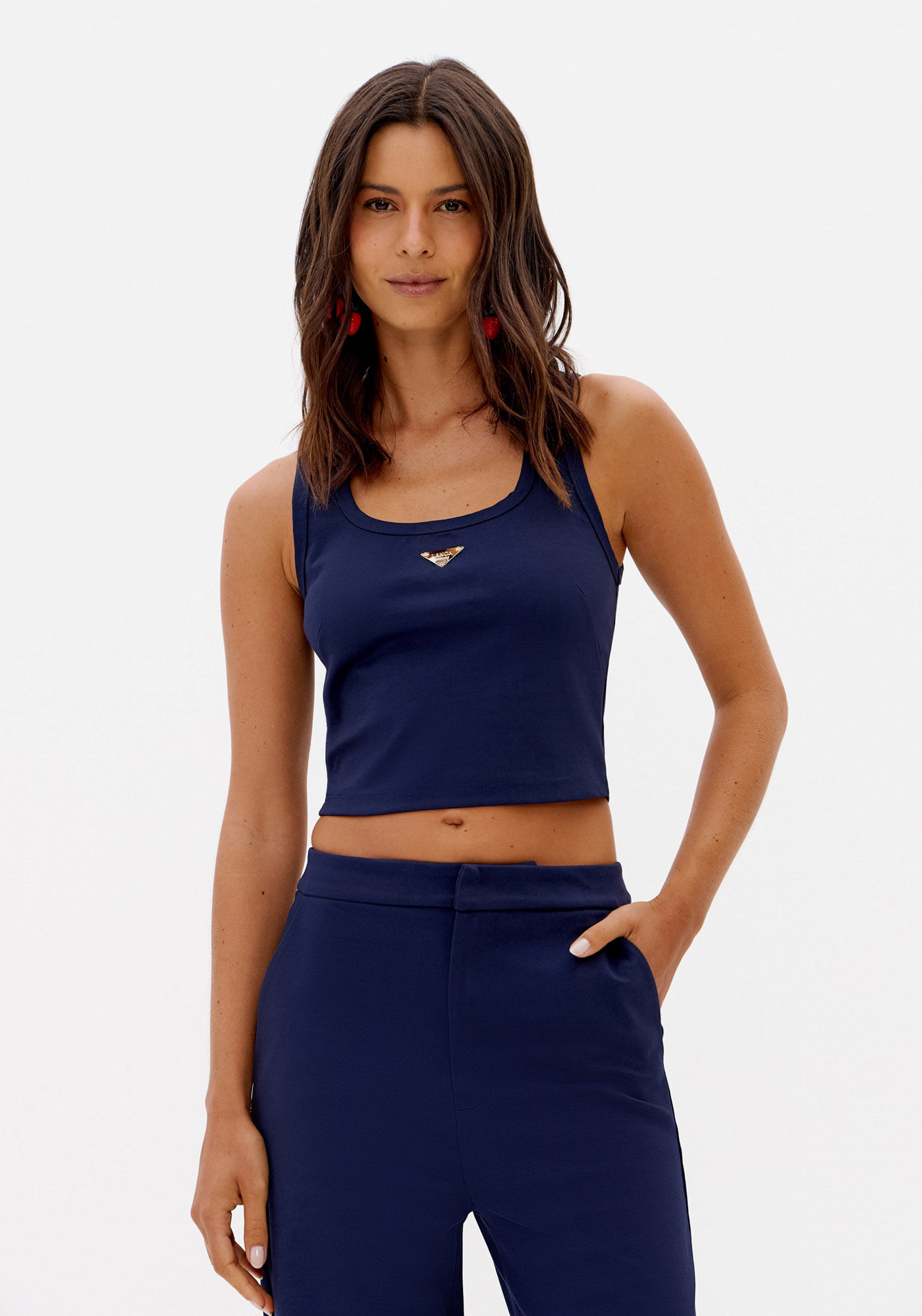 Blusa Cropped De Malha Pesada