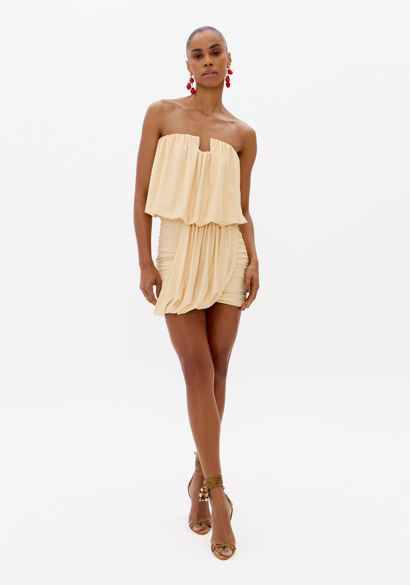 Vestido Curto Sem Alças