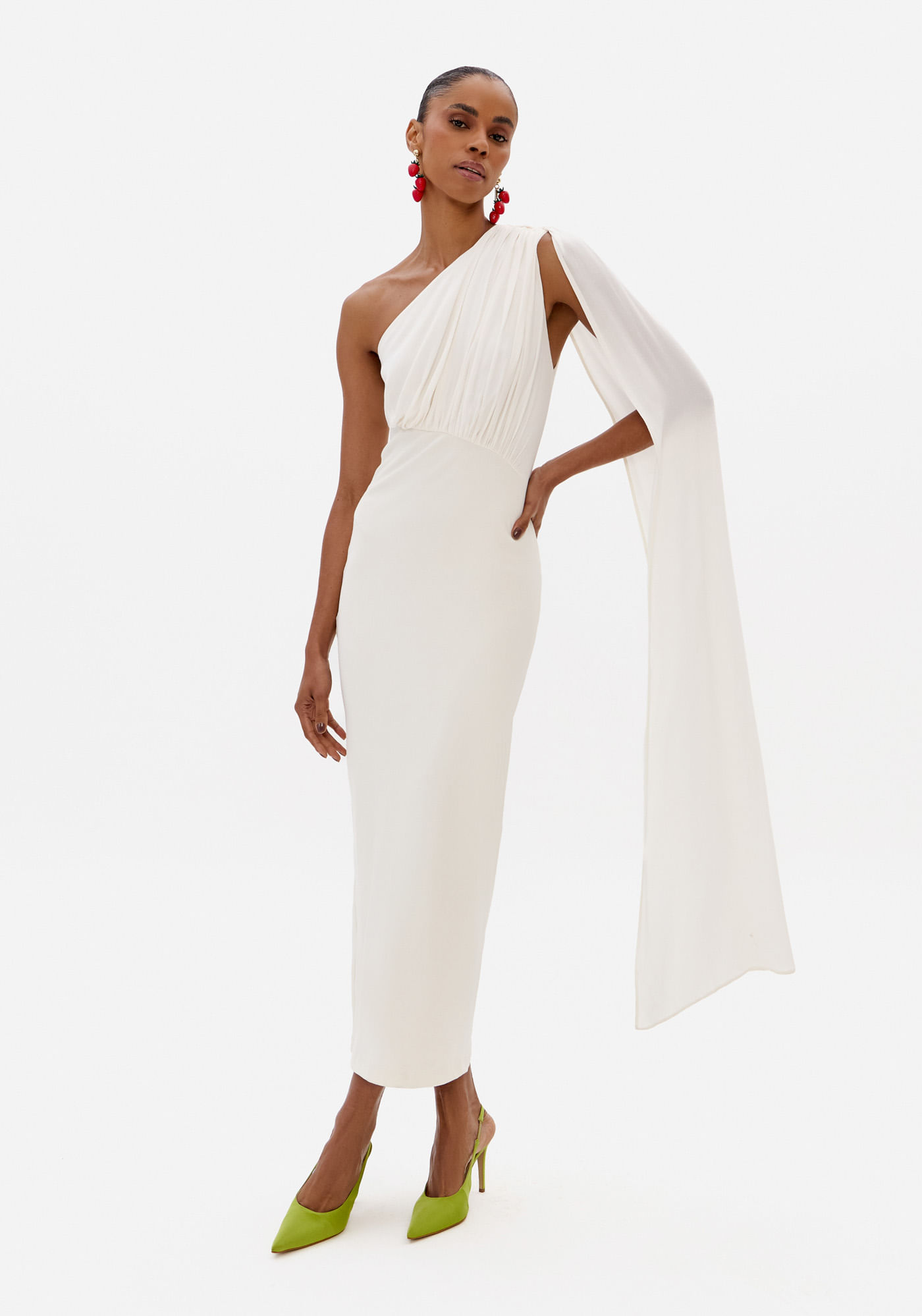 Vestido Super Midi Ombro Único