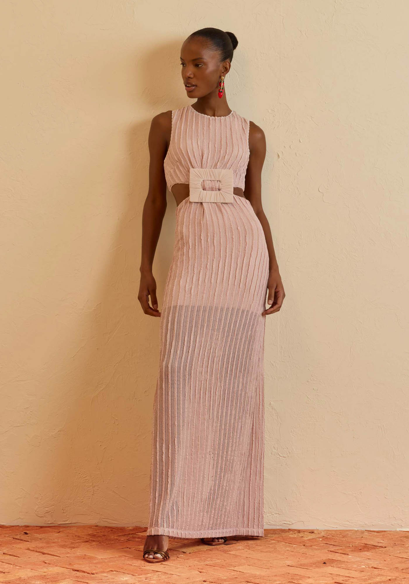 Vestido Super Midi Sem Manga