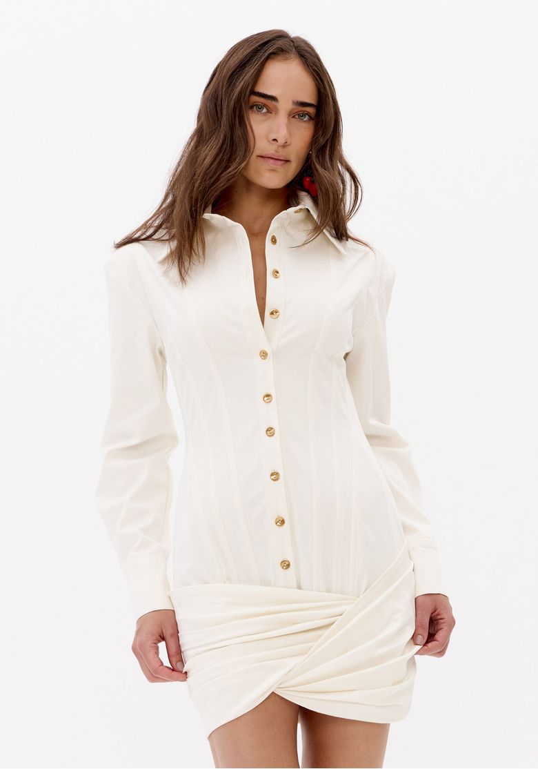 Vestido Corset Curto De Sarja
