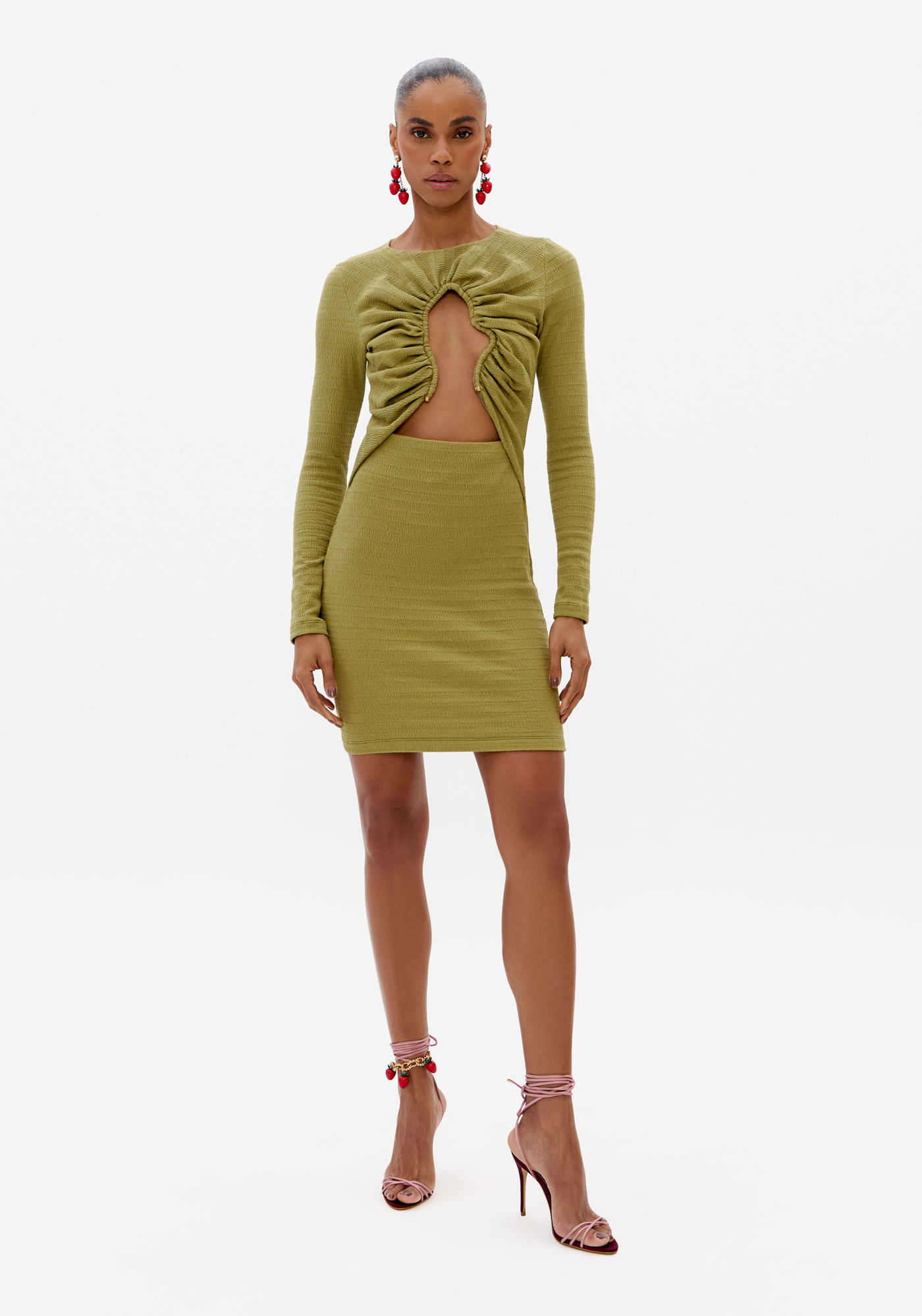 Vestido Curto Manga Longa