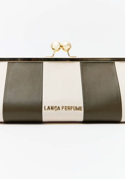 Bolsa Clutch Listras Com Frame