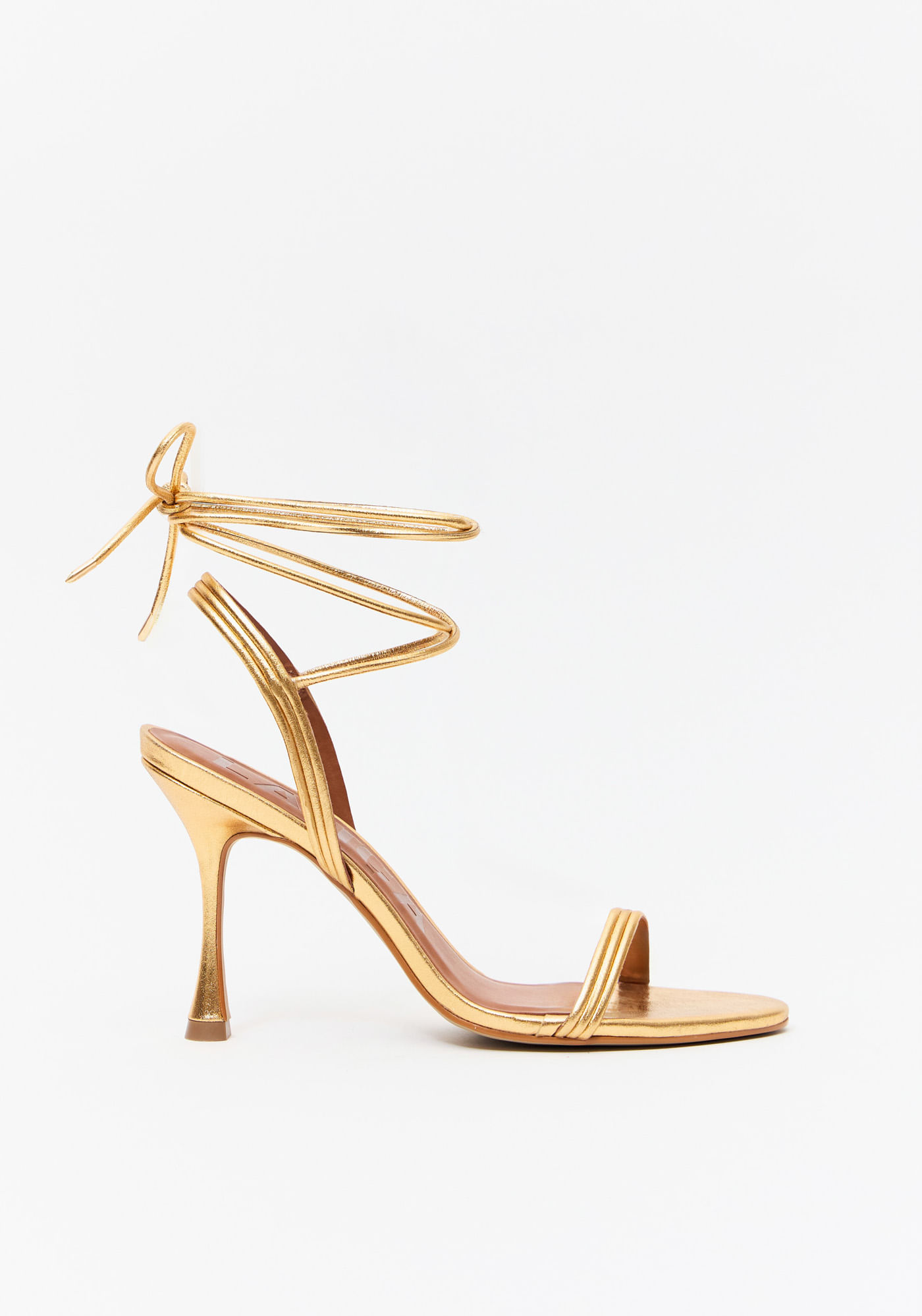 Sandália Salto Fino E Lace-Up
