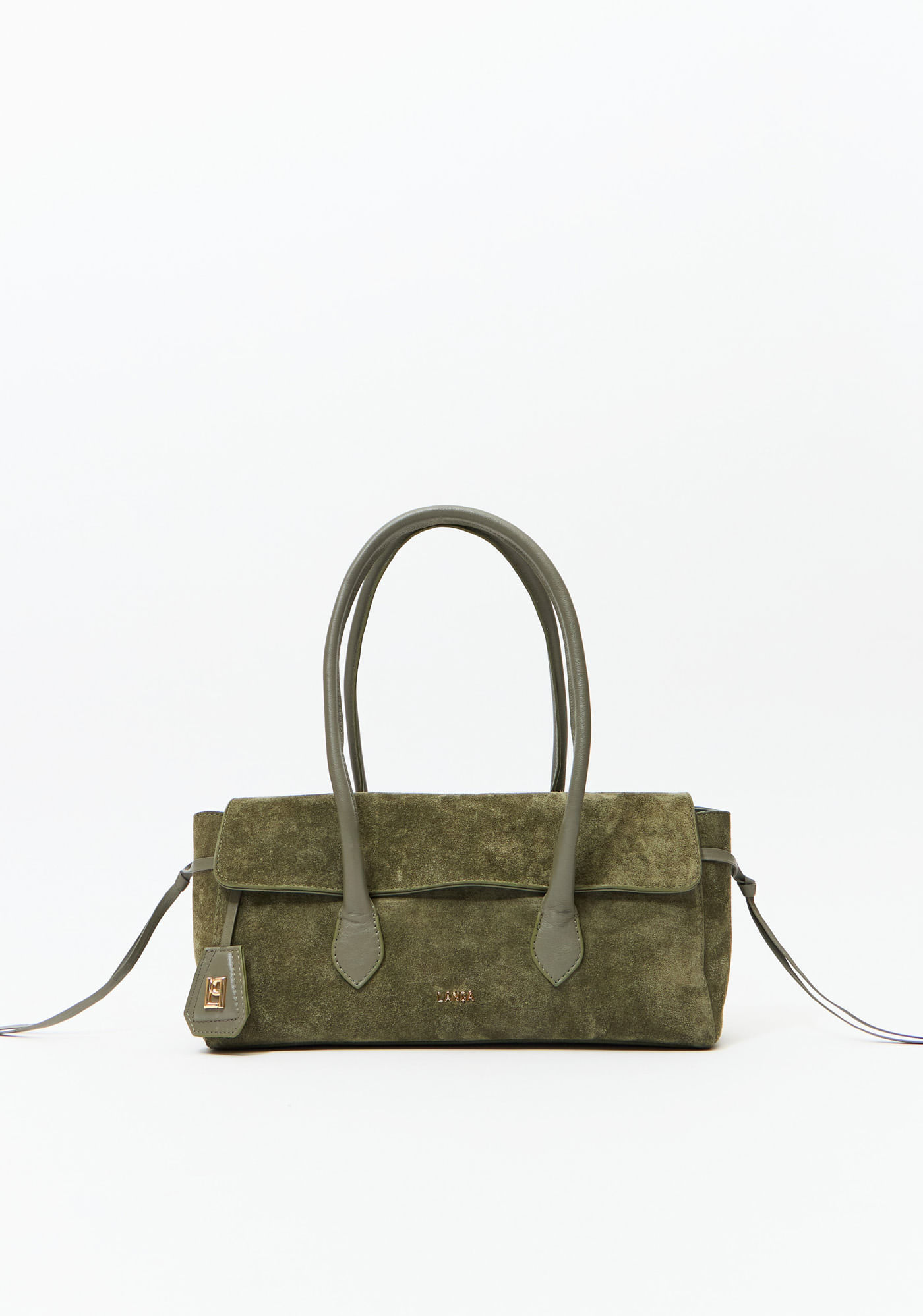 Bolsa Shoulder De Couro Com Nó Lateral