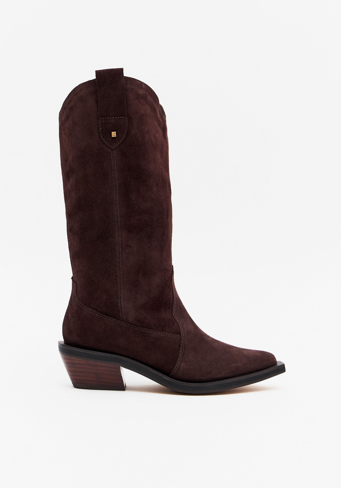 Bota Western Couro Cano Alto E Enf Lp