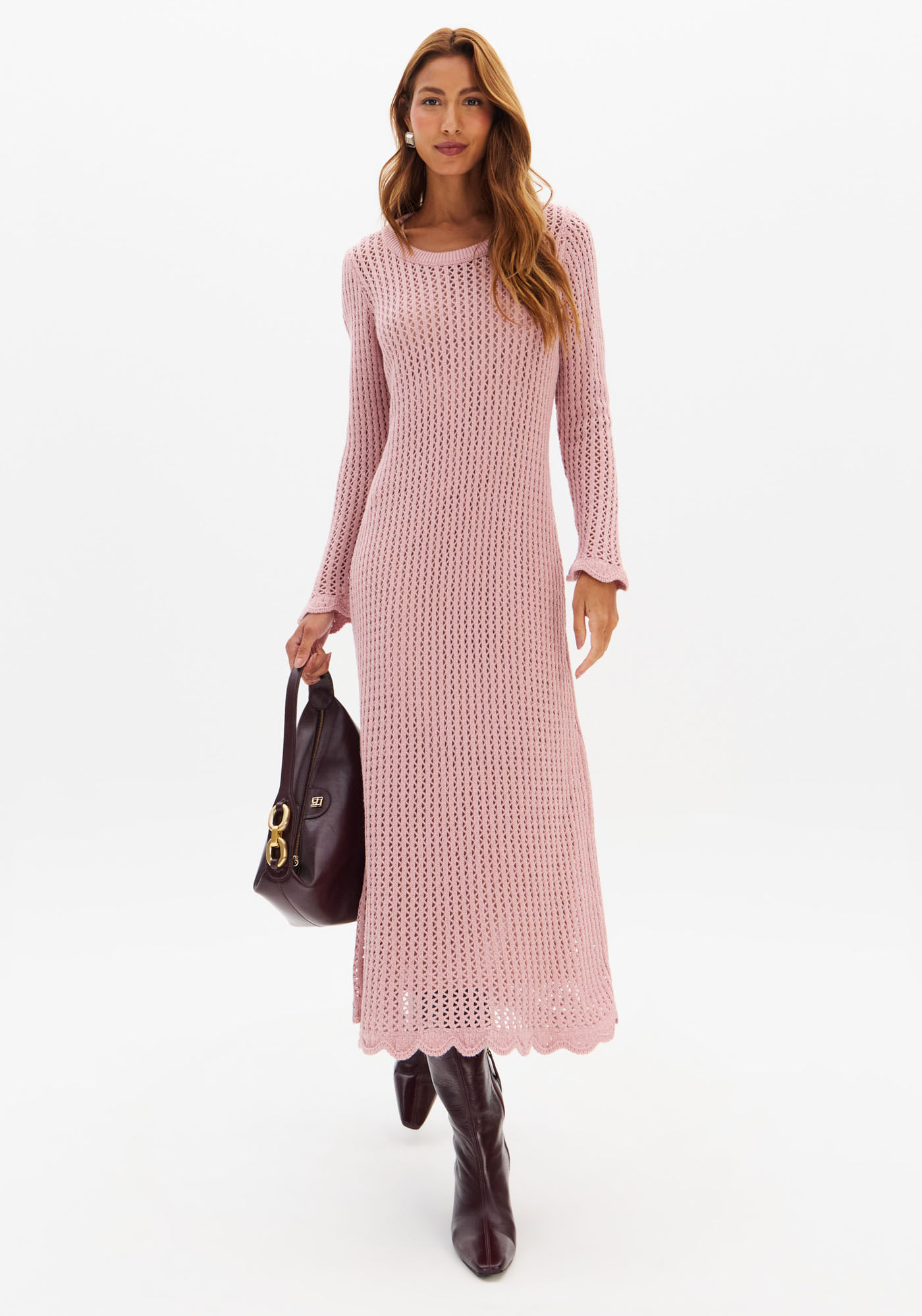 Vestido Super Midi De Tricô