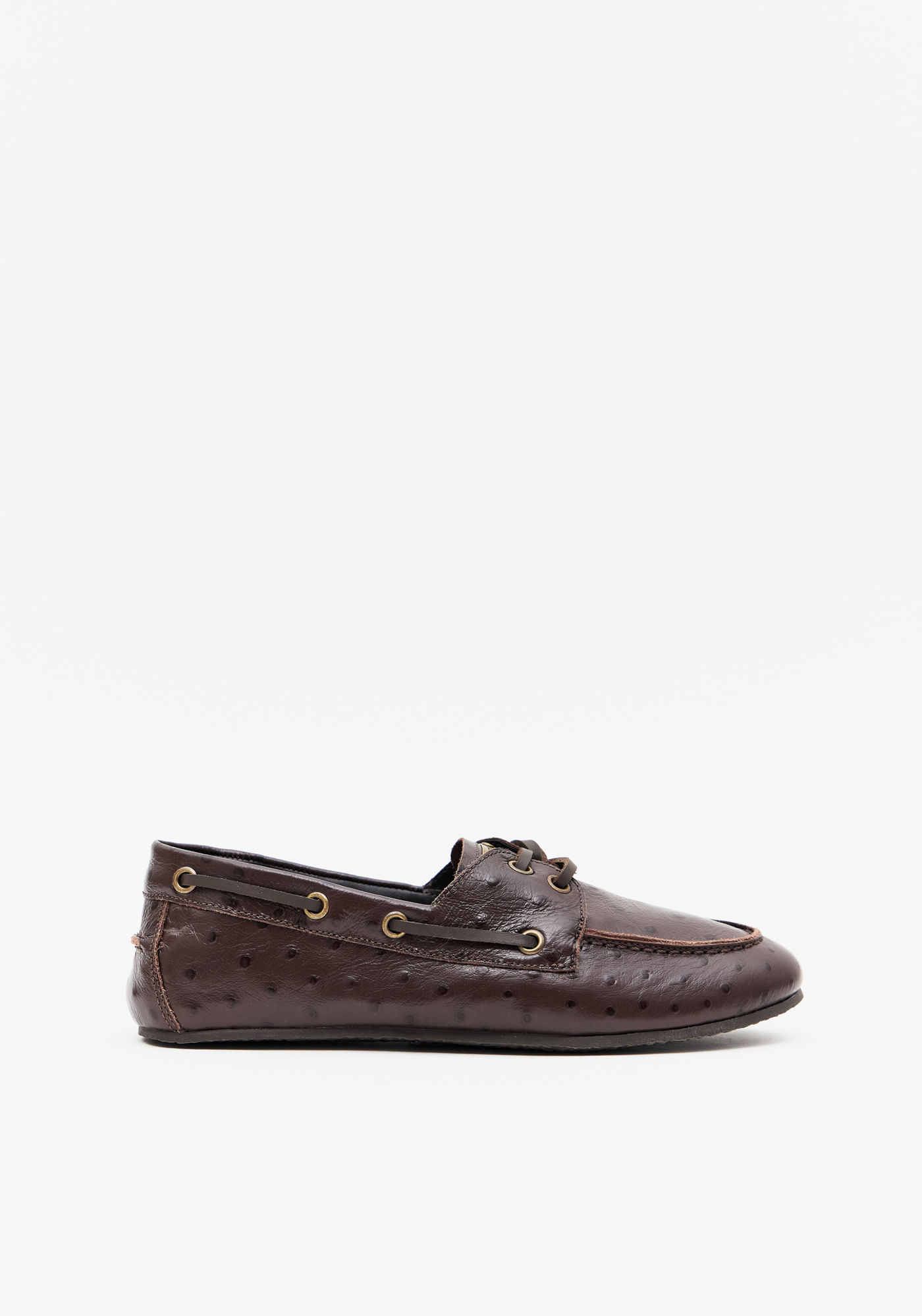 Mocassim Flat Couro E Laço