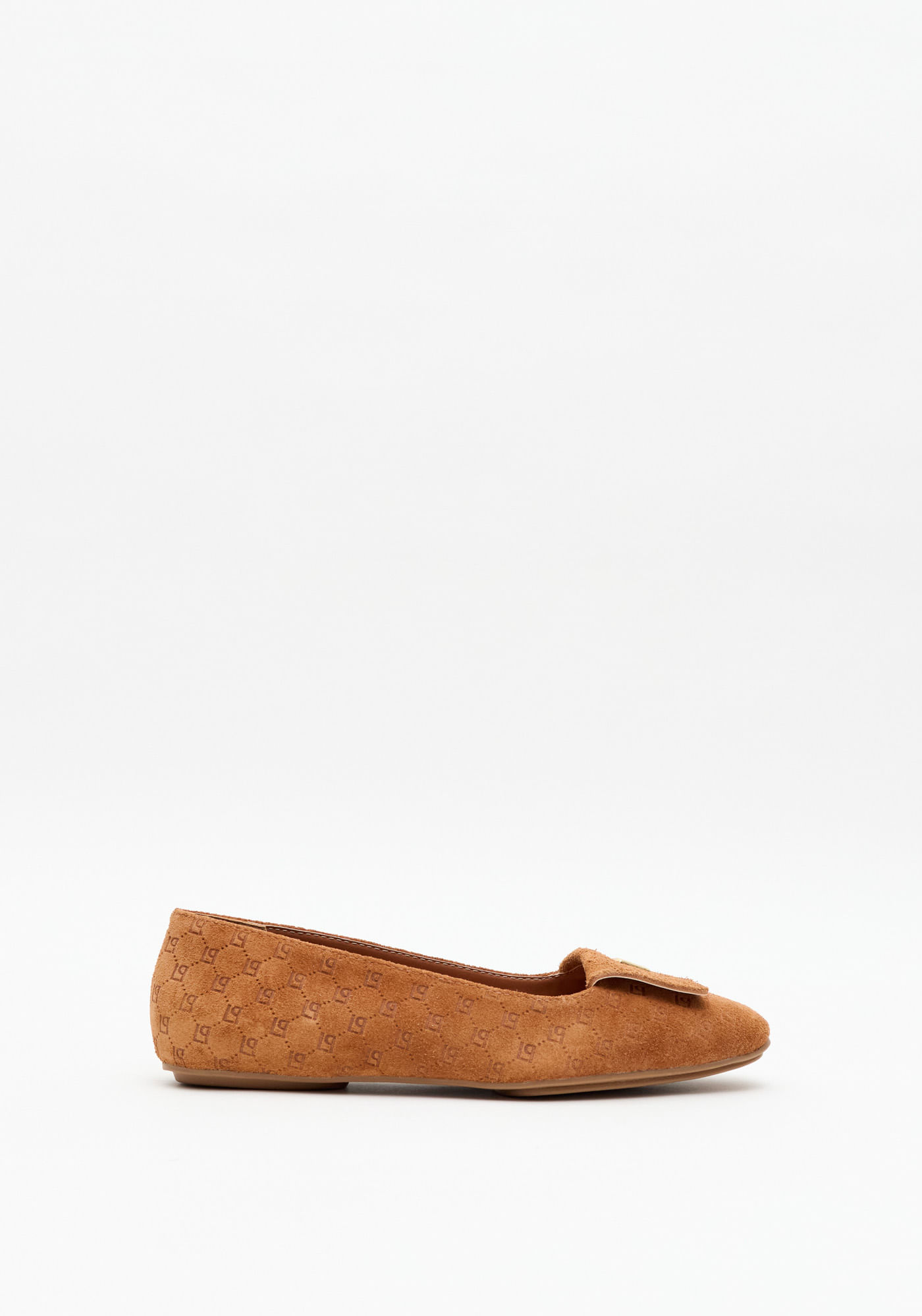 Sapatilha Flat Couro Monograma