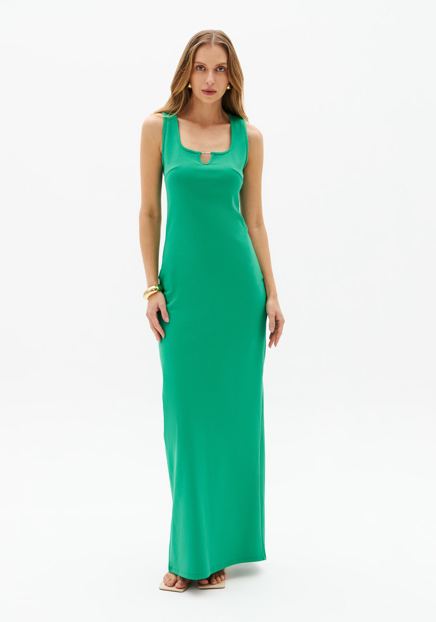 Vestido Super Midi Sem Manga