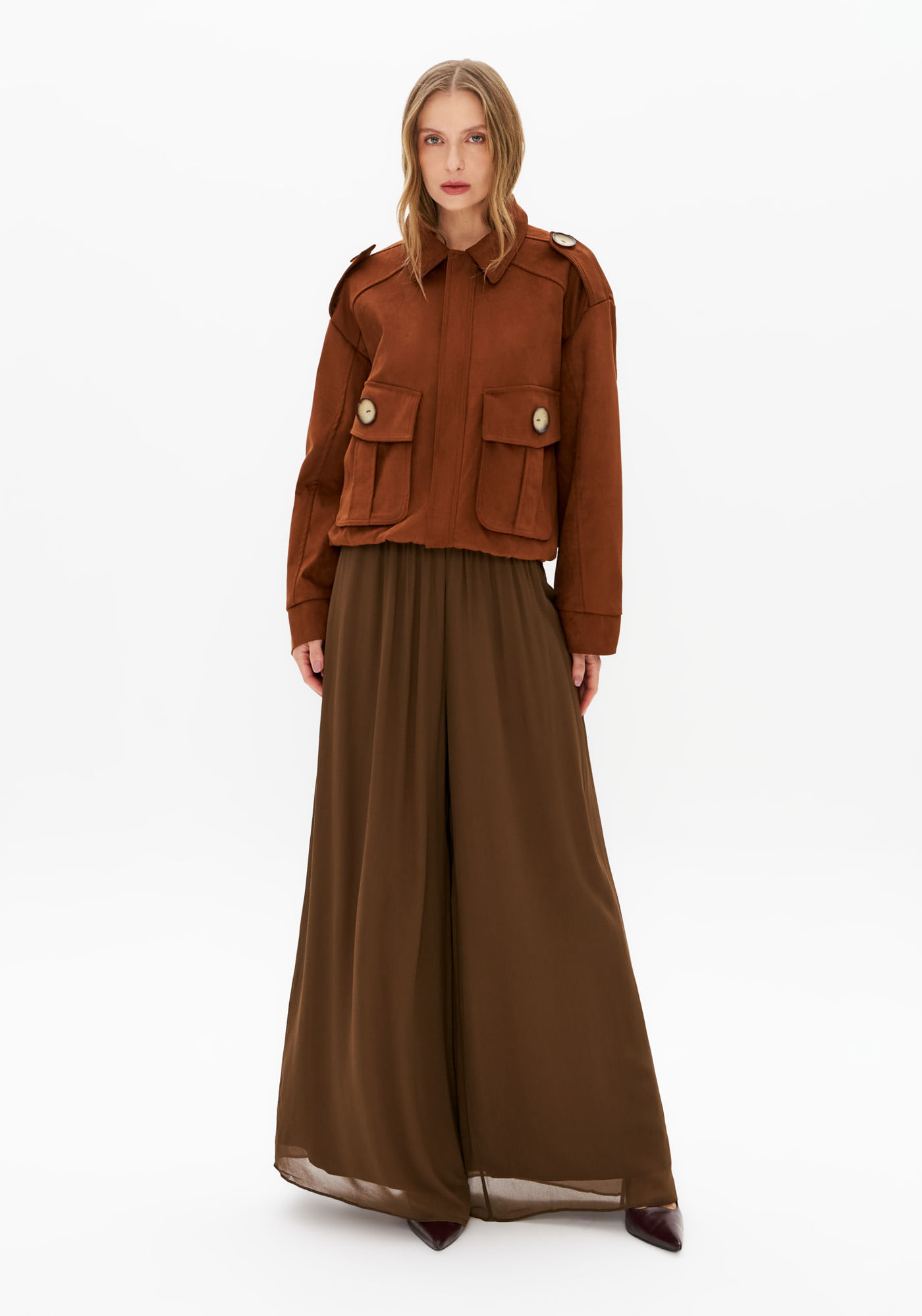 Calça Pantalona Elastico Cós