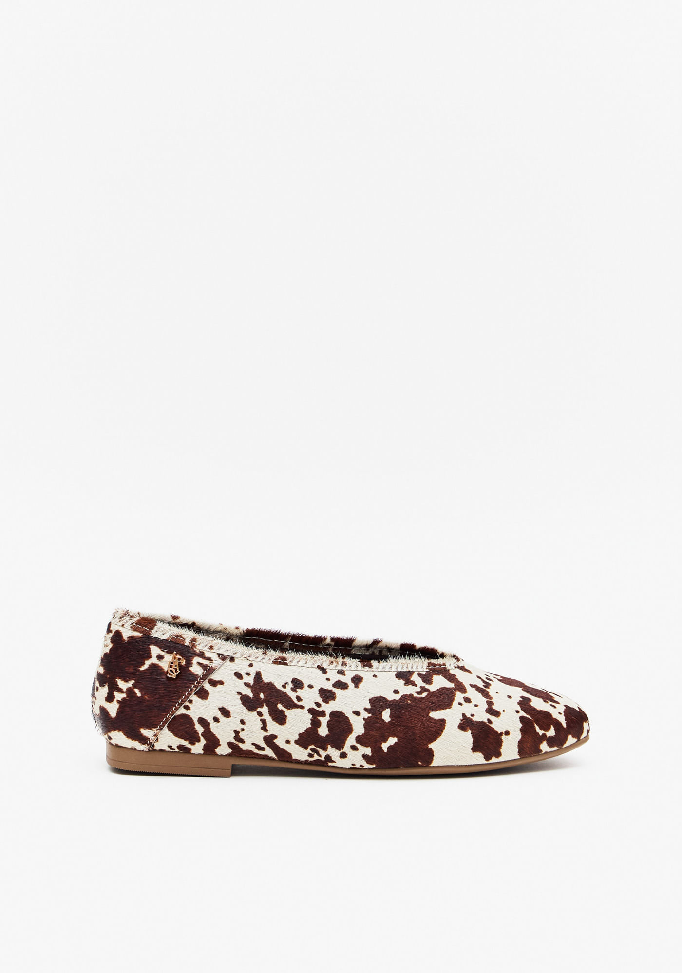 Sapatilha Flat Couro Animal Print