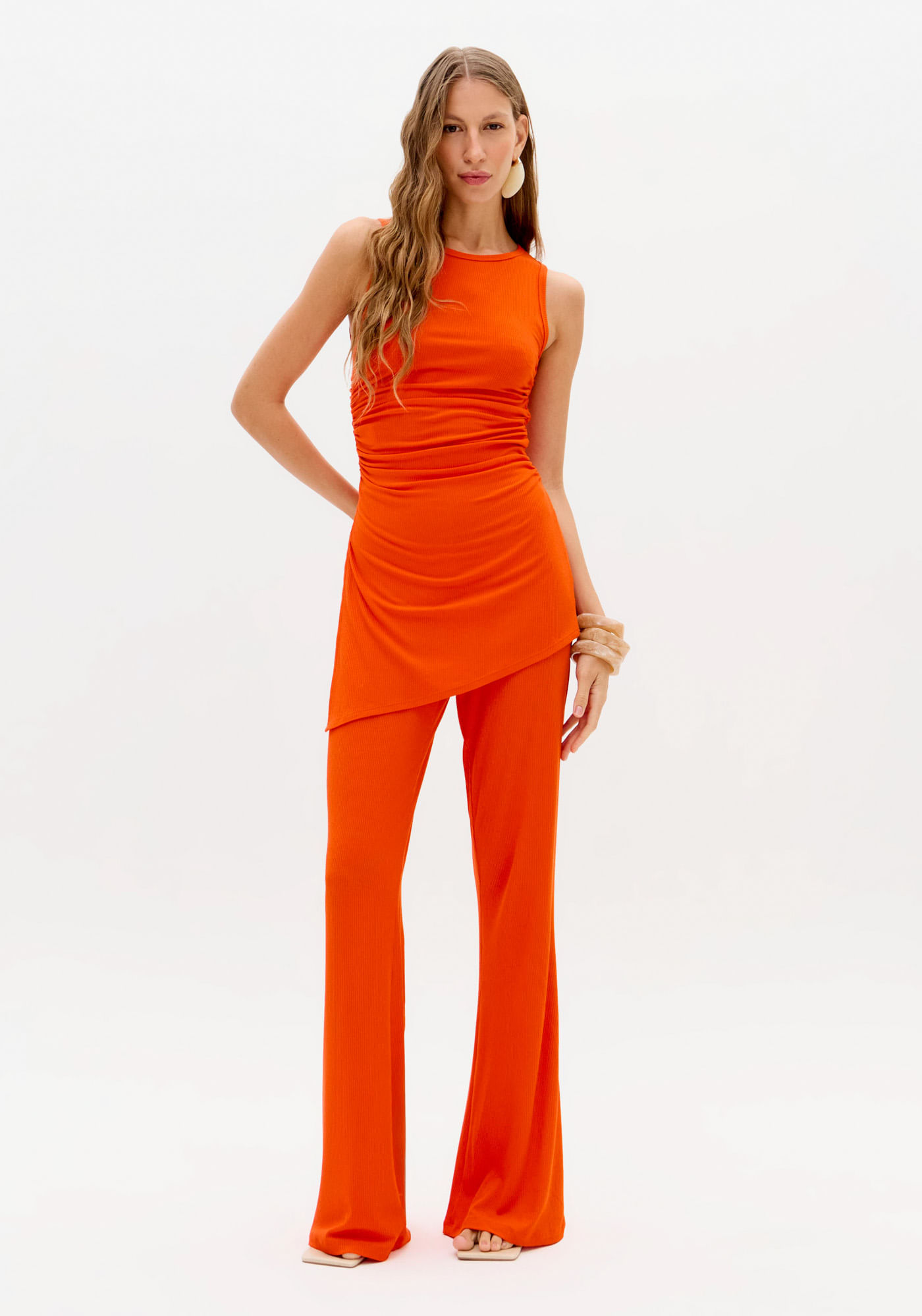 Calça Canelada New Flare