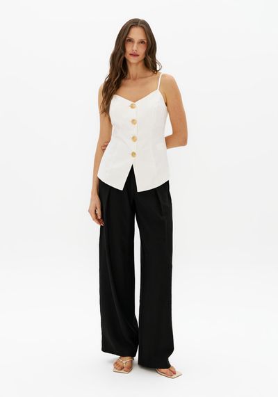 Calça Semiflare Cintura Alta