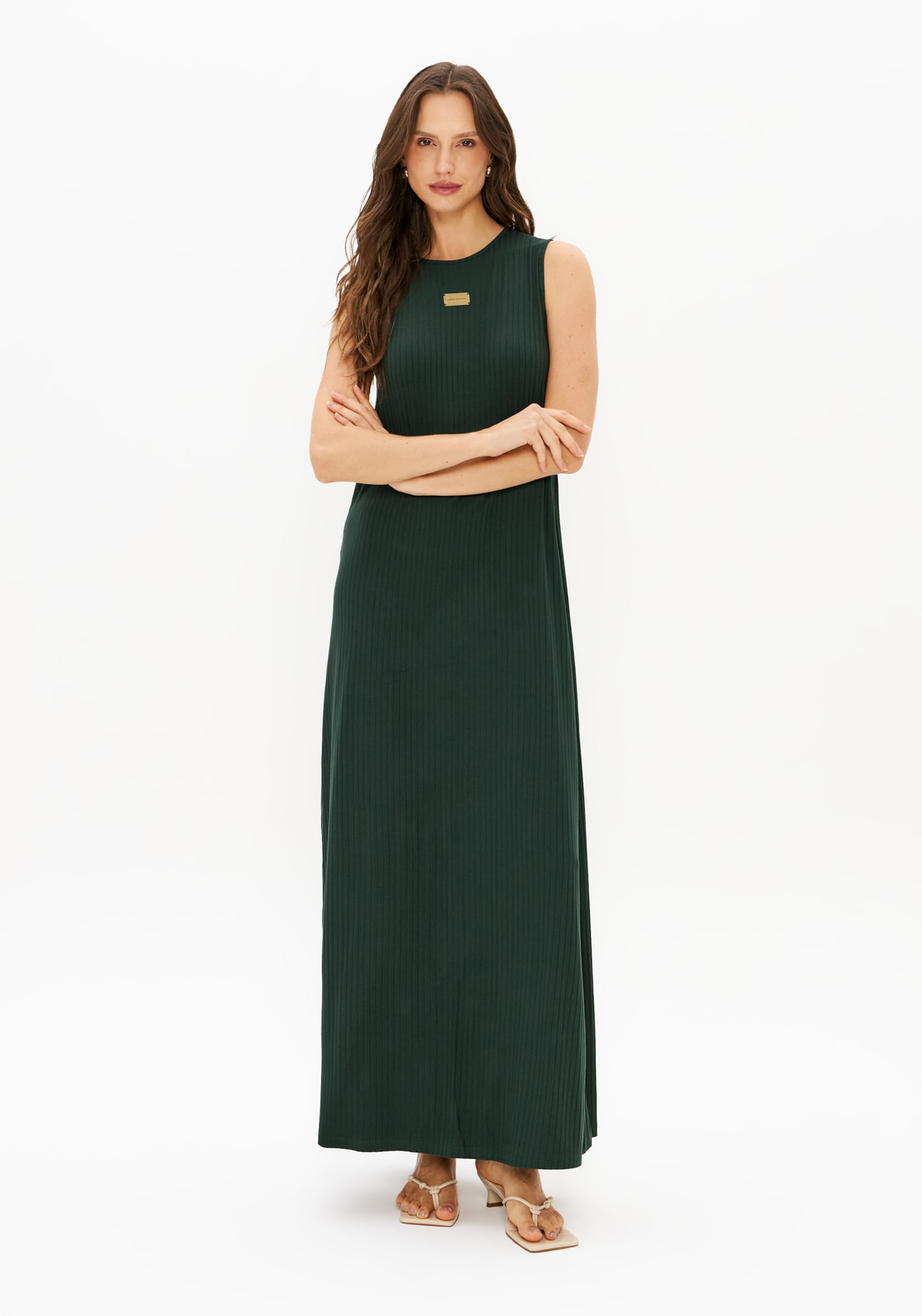 Vestido Super Midi Sem Mangas