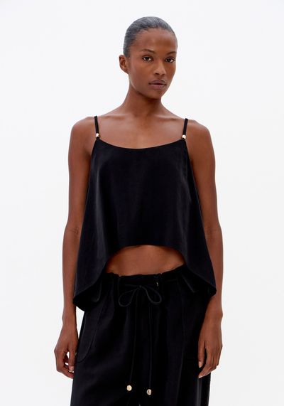 Blusa Curta De Alças