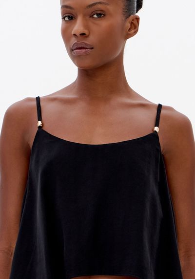 Blusa Curta De Alças