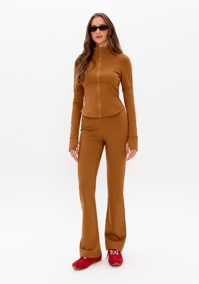 Calça Boot Cut De Malha