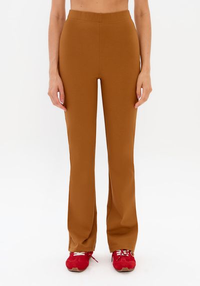 Calça Boot Cut De Malha