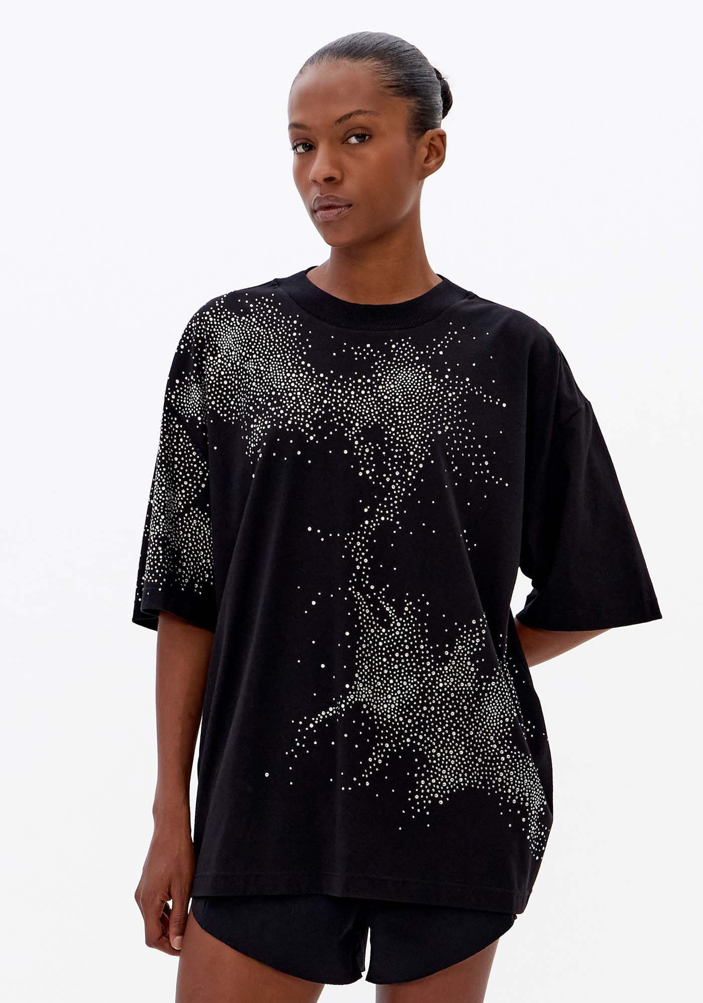 T-Shirt Oversized Com Brilhos