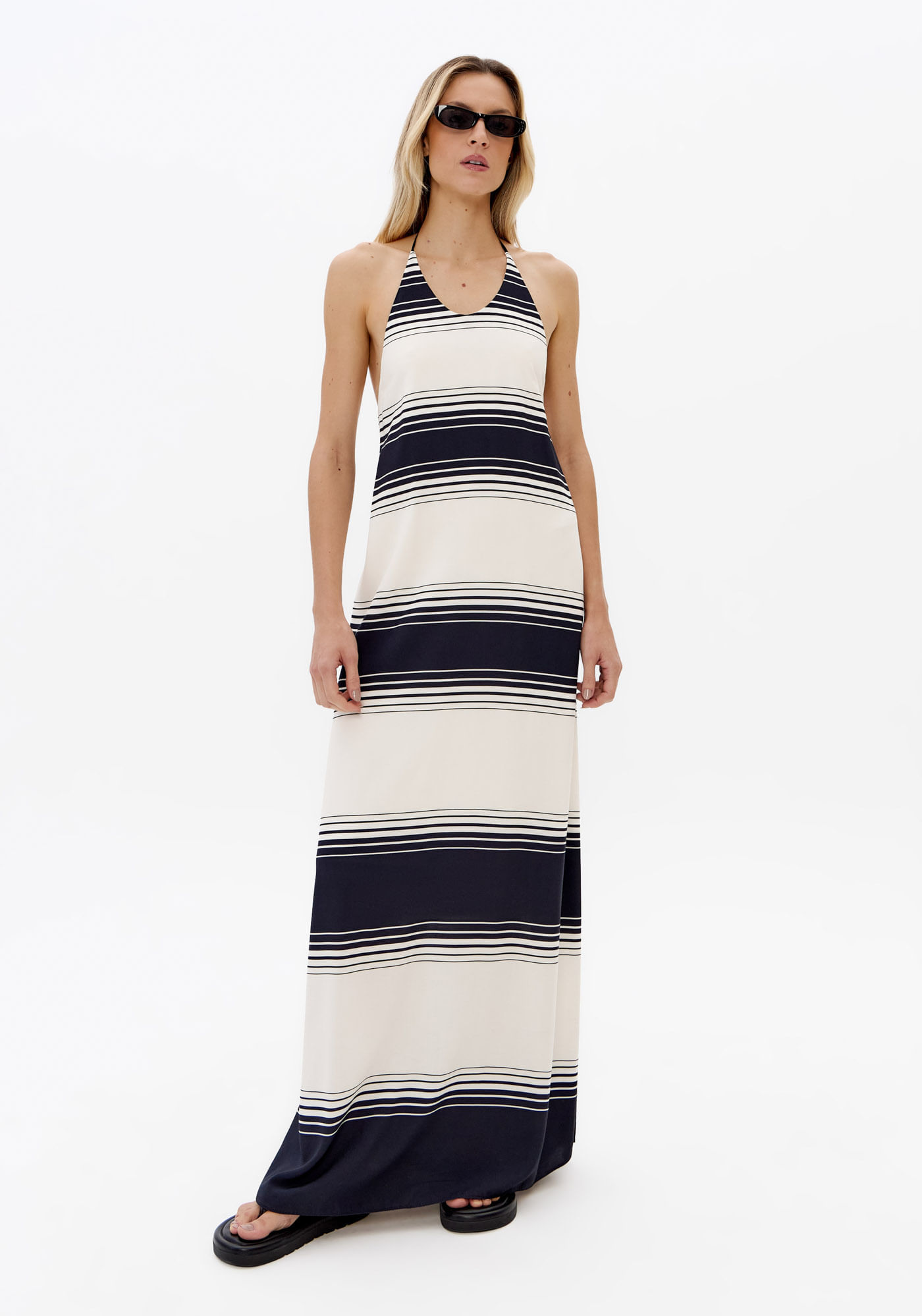 Vestido Super Midi Frente Única