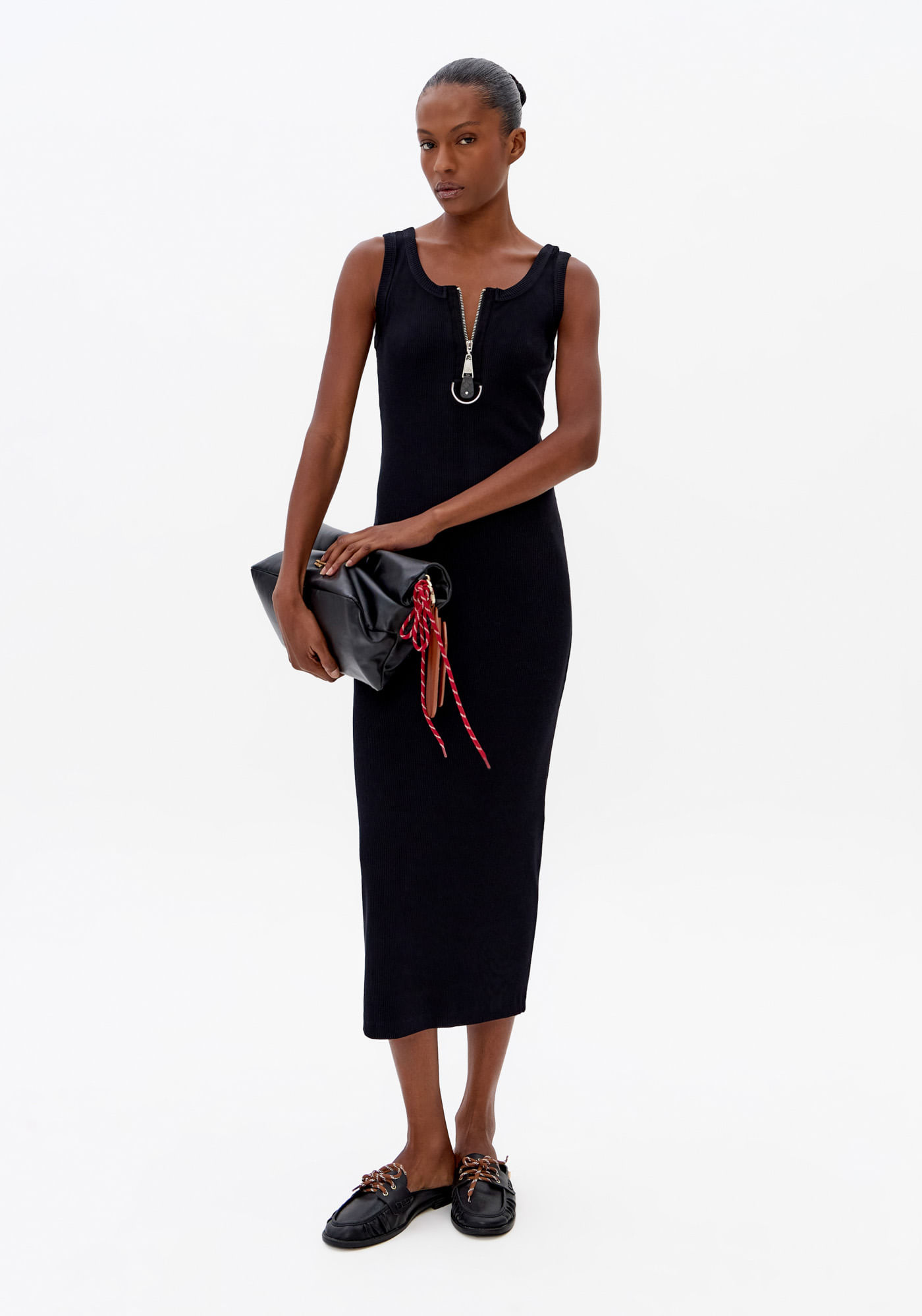 Vestido Super Midi Sem Manga