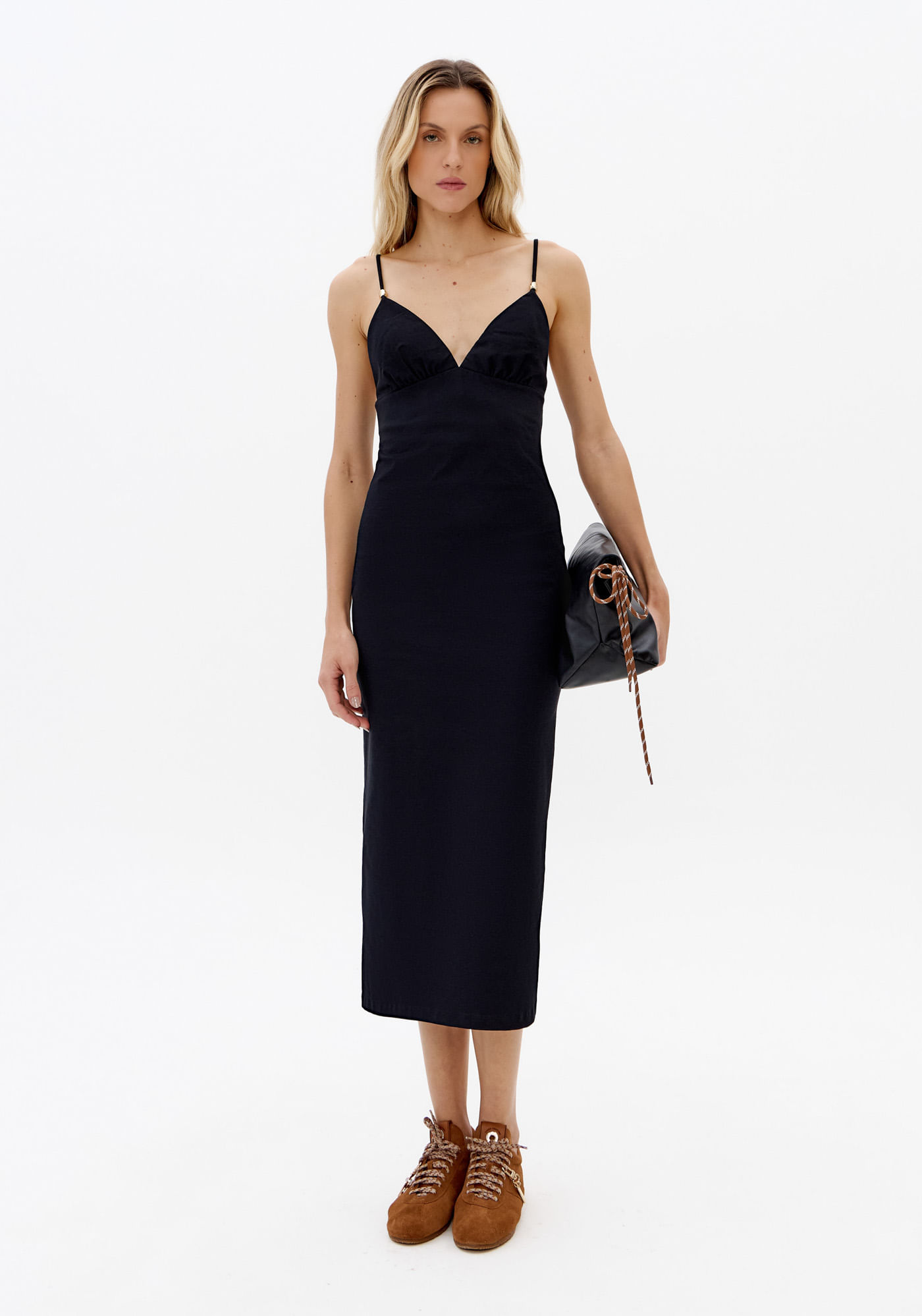 Vestido Super Midi De Alças