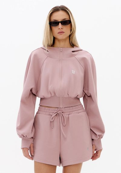 Jaqueta De Moletom Cropped