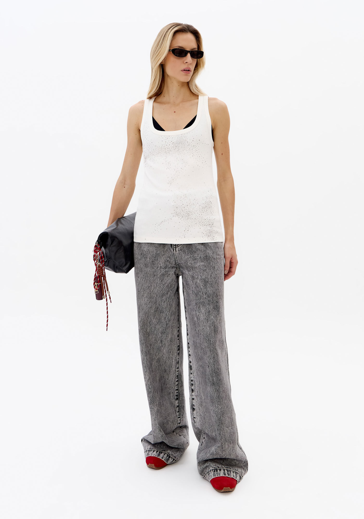 Calça Jeans Relaxed Cintura Média