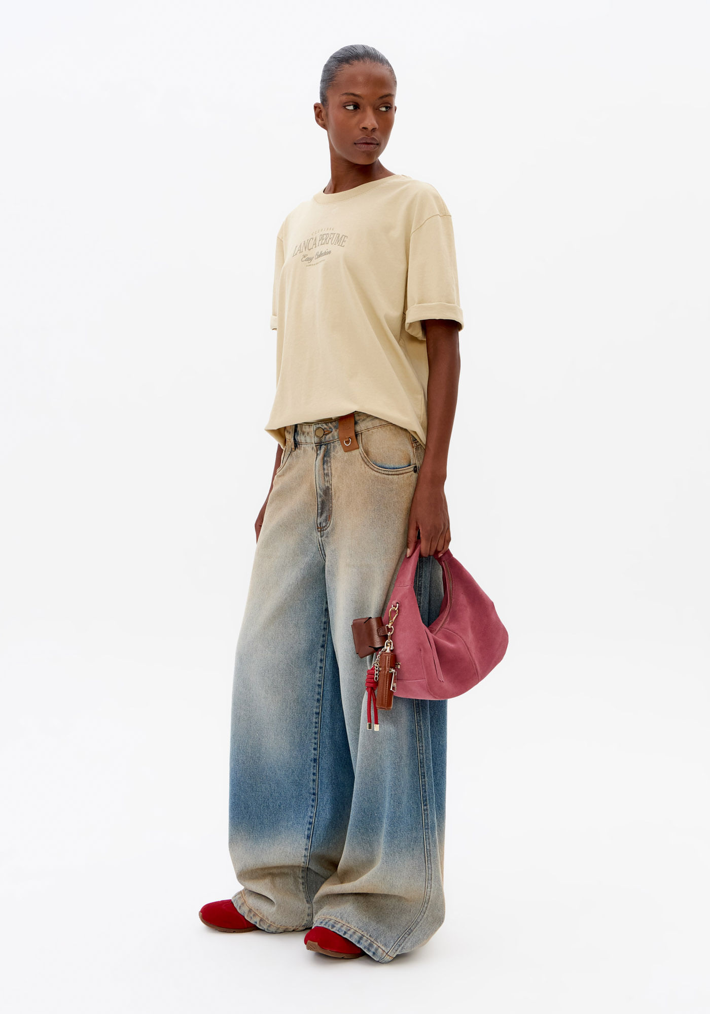 Calça Jeans Relaxed Cintura Média
