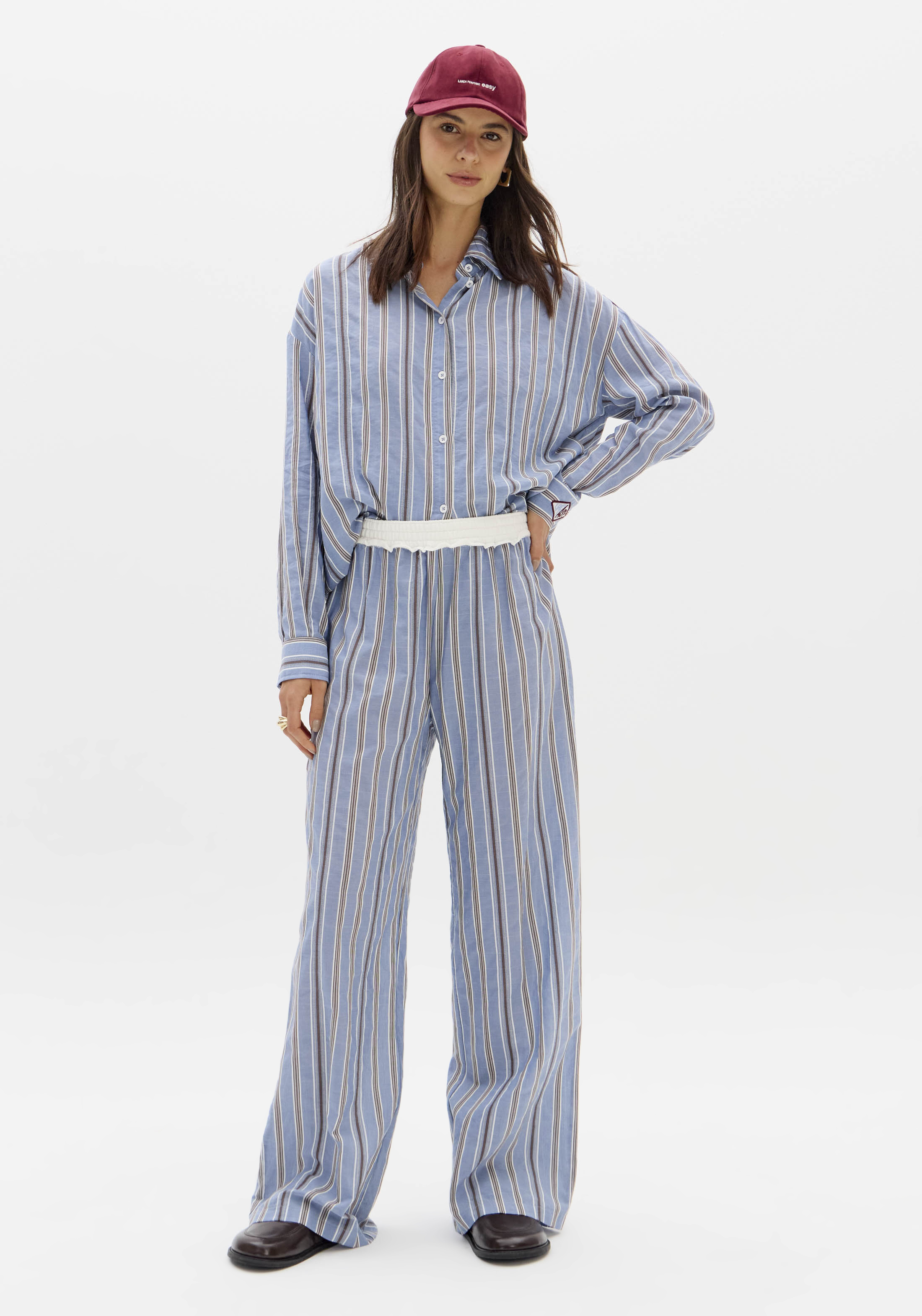 Calça Estampada Com Cintura Alta