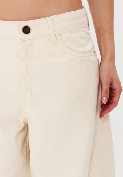 Calça Sarja Baggy Balloon Cintura Média