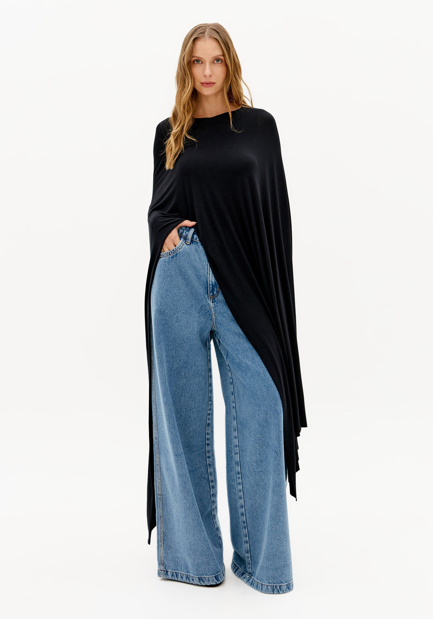 Calça Jeans Relaxed Cintura Média