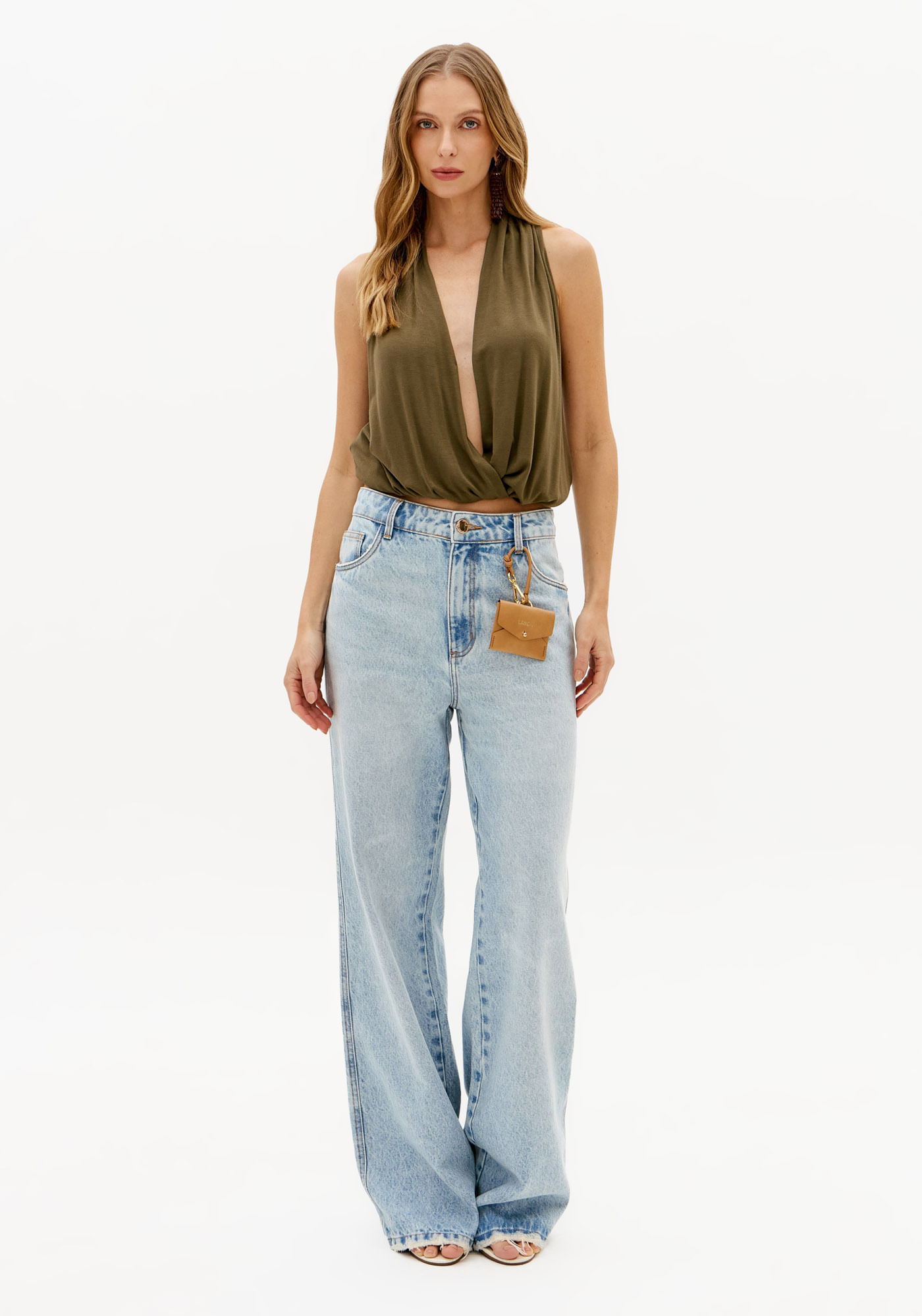 Calça Jeans Full Length Cintura Média