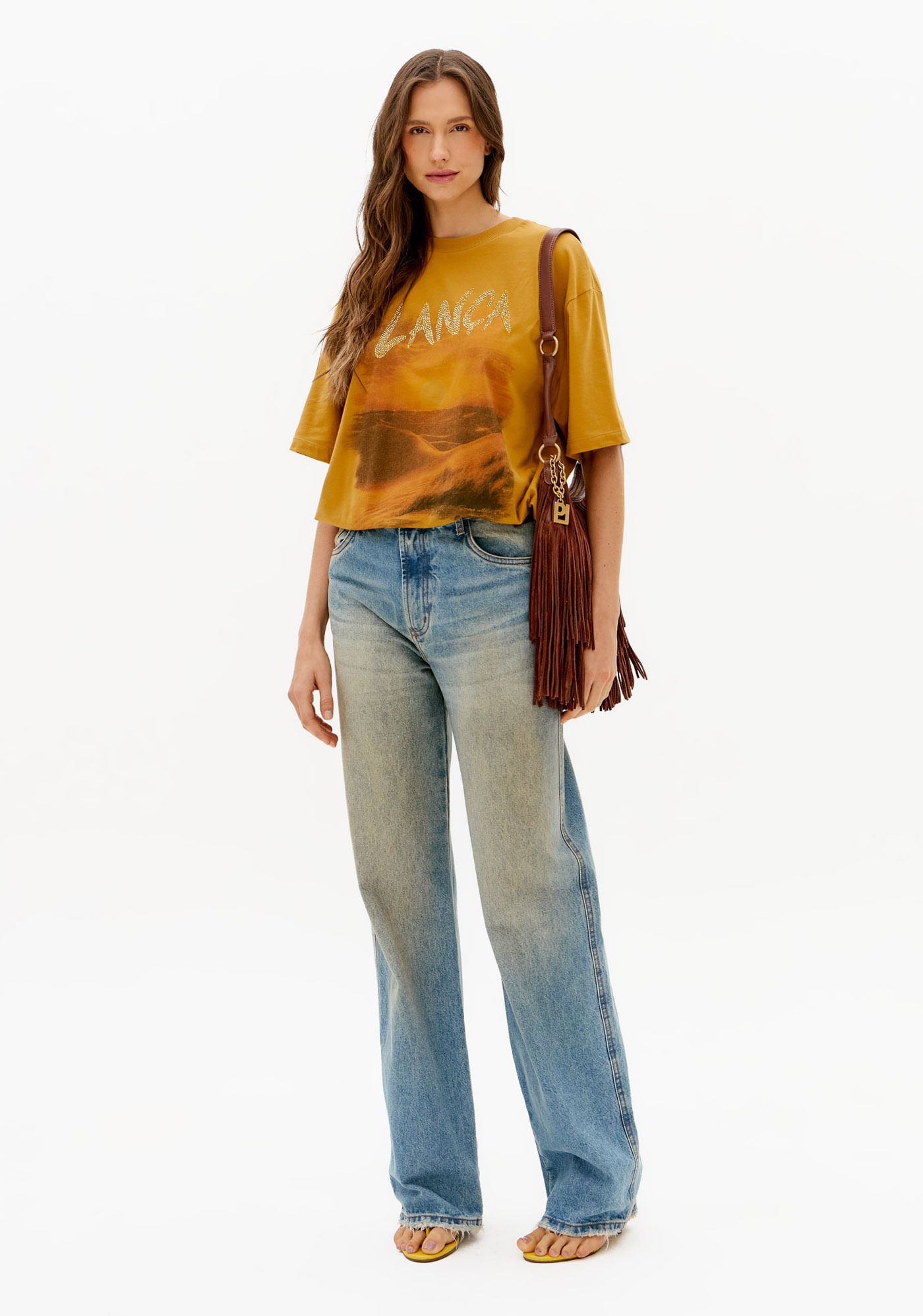 Calça Jeans Reta Cintura Média
