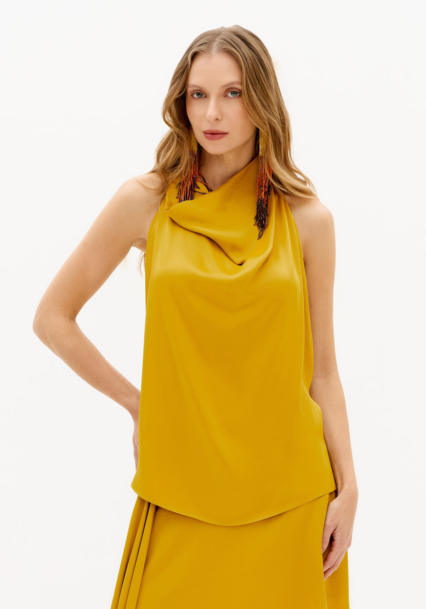 Blusa Frente Única Acetinado