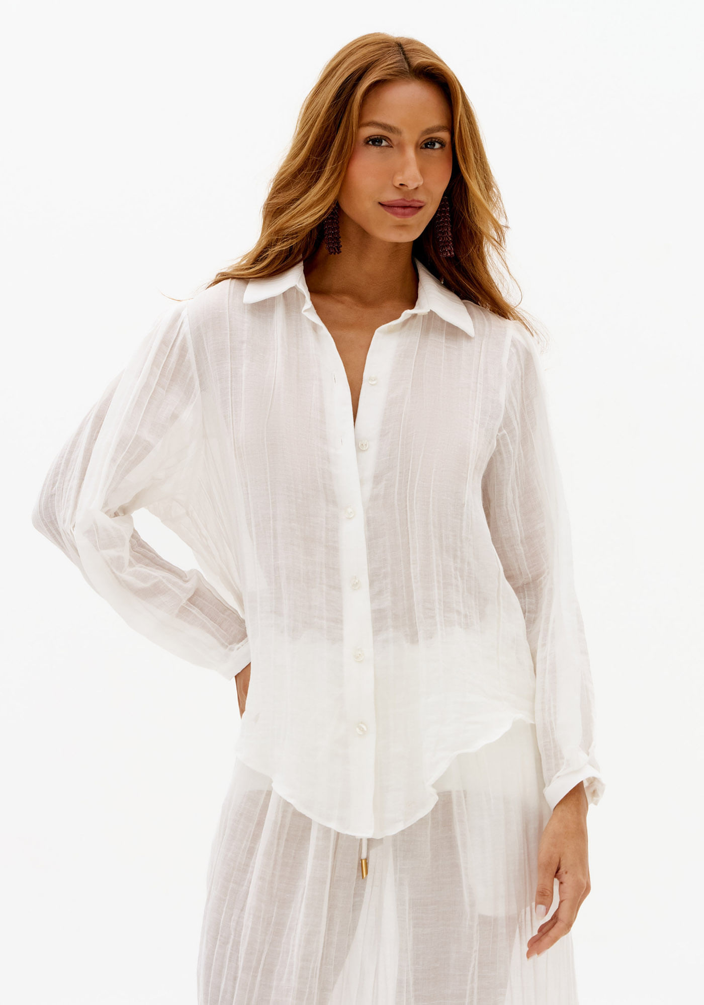 Camisa Ampla Manga Longa