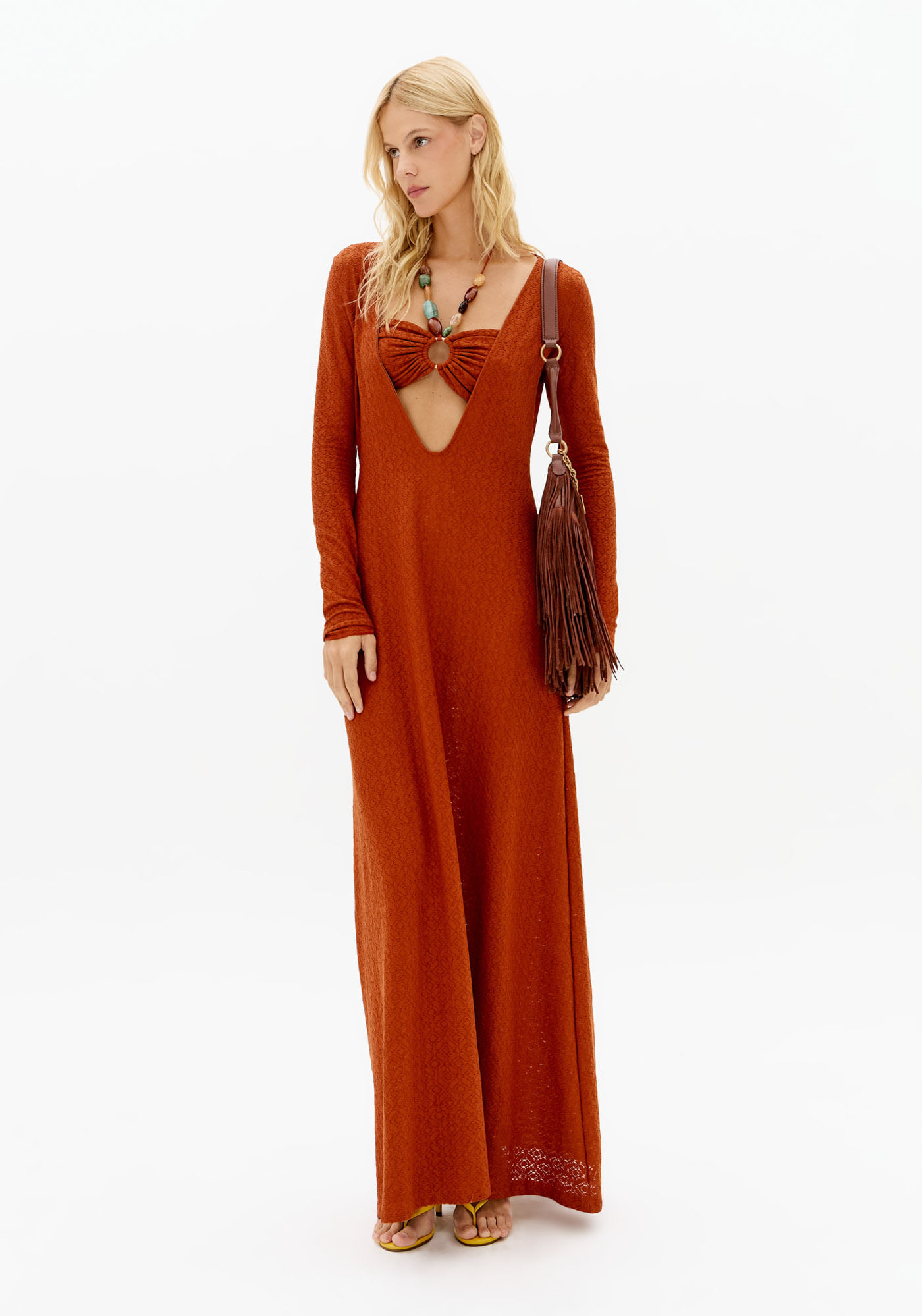 Vestido Super Midi Com Top