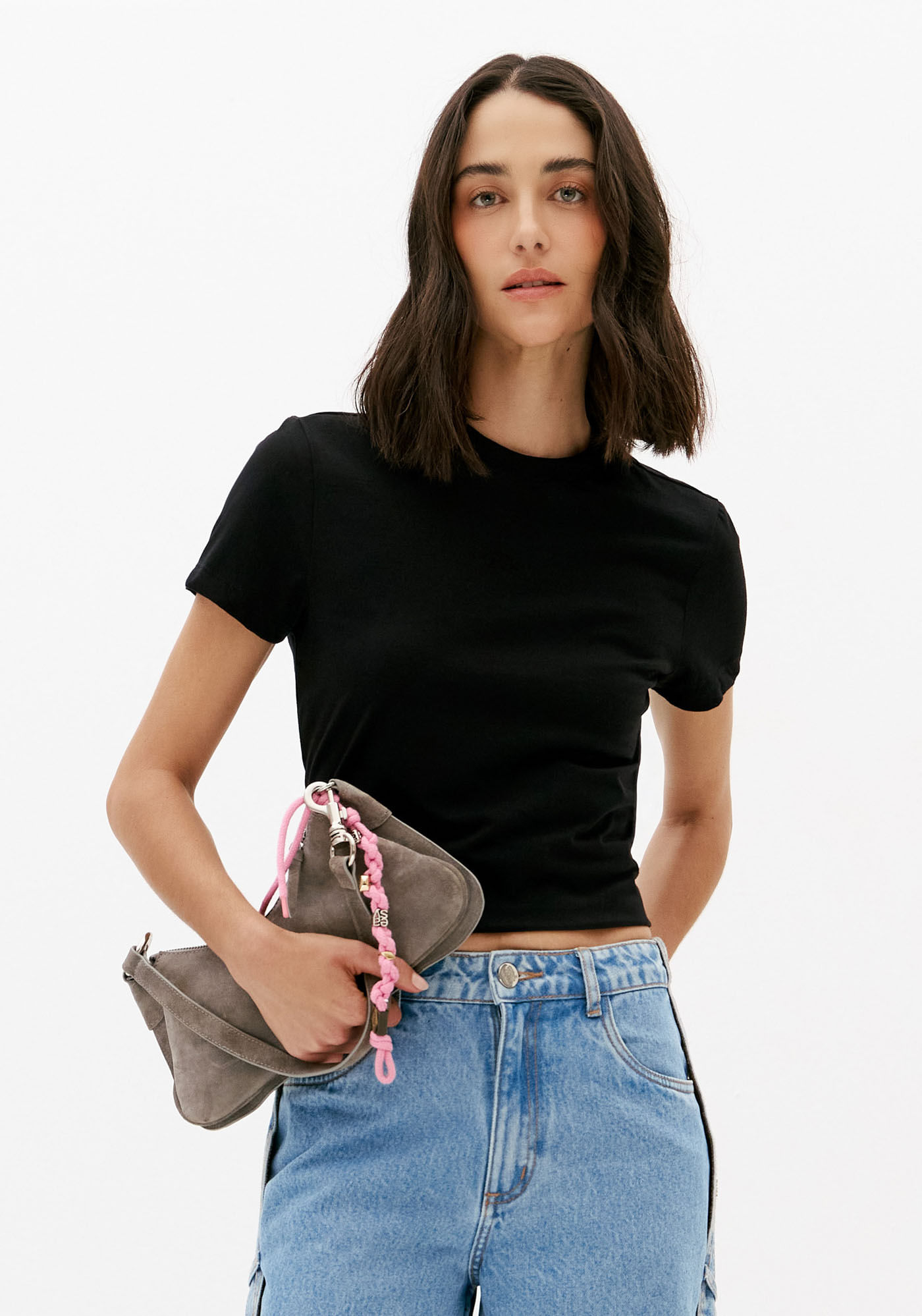 T-Shirt Baby Look Manga Curta